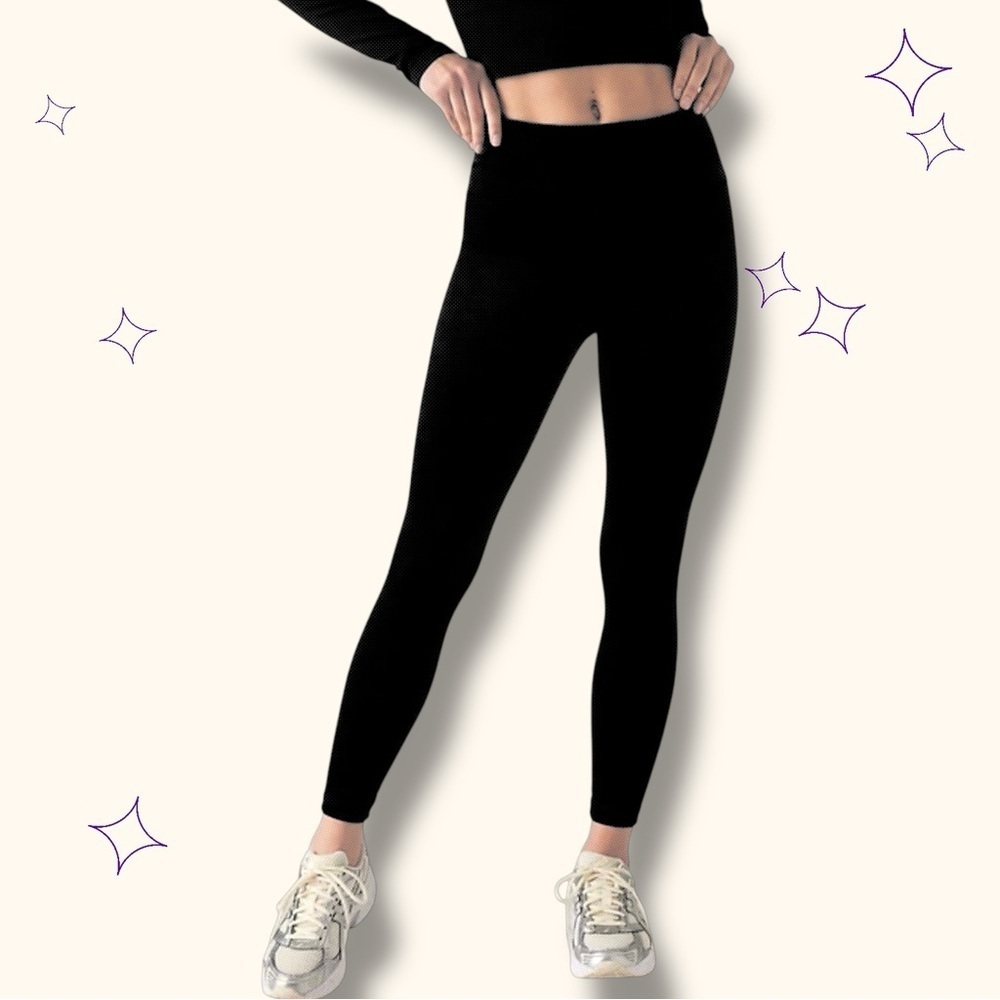 NWT Athleta ‘Elation’ Black Velvet Tights Size 1X